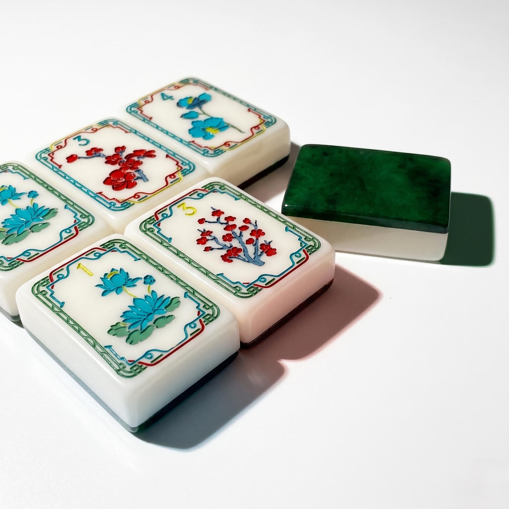 Floral Ivory — Jade Green Back