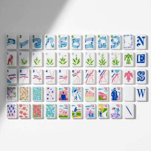 American Mahjong Set Custom 160 Tiles | Acrylic White Luxury Mah Jongg Tiles | P