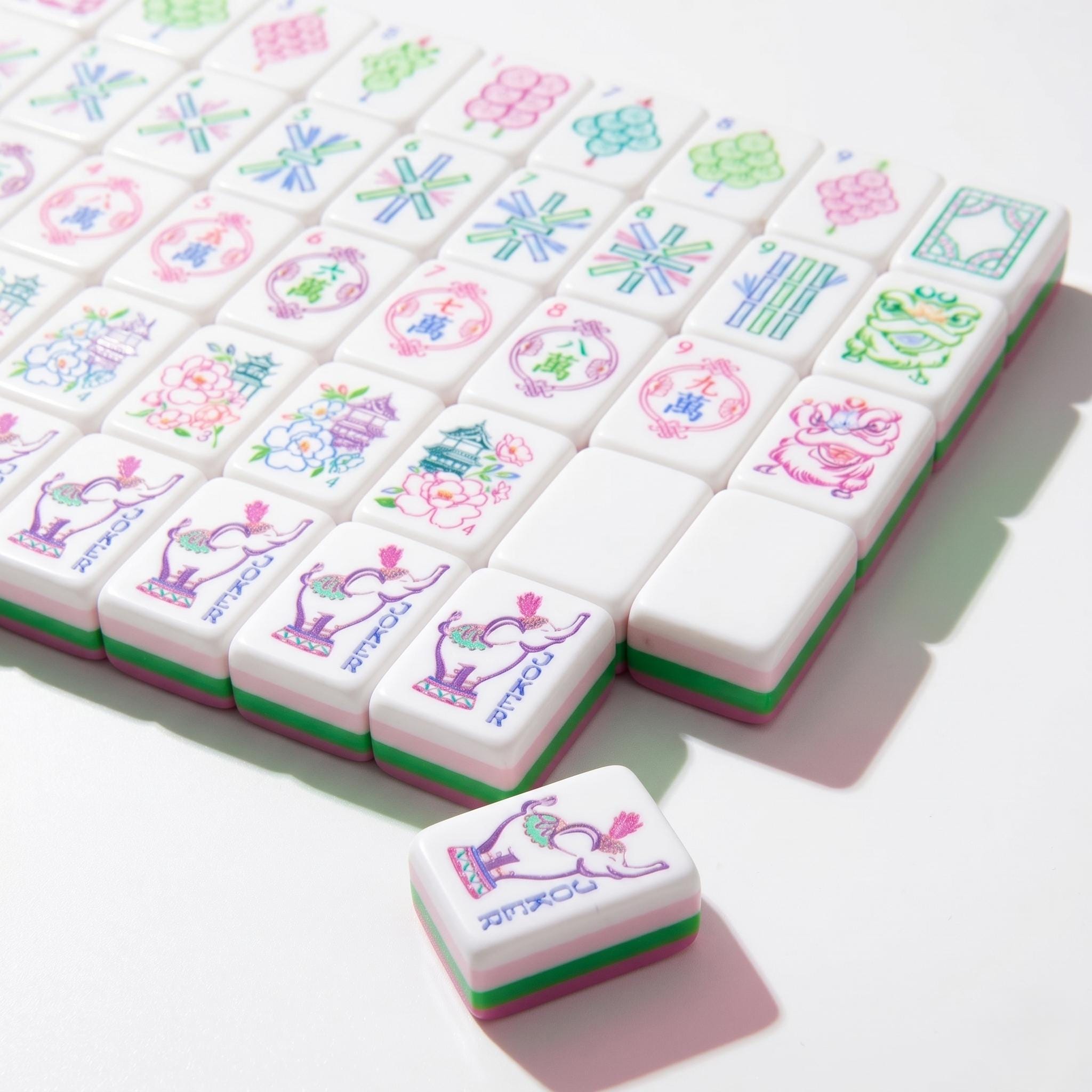 Pink Pagoda — Pastel Elephants