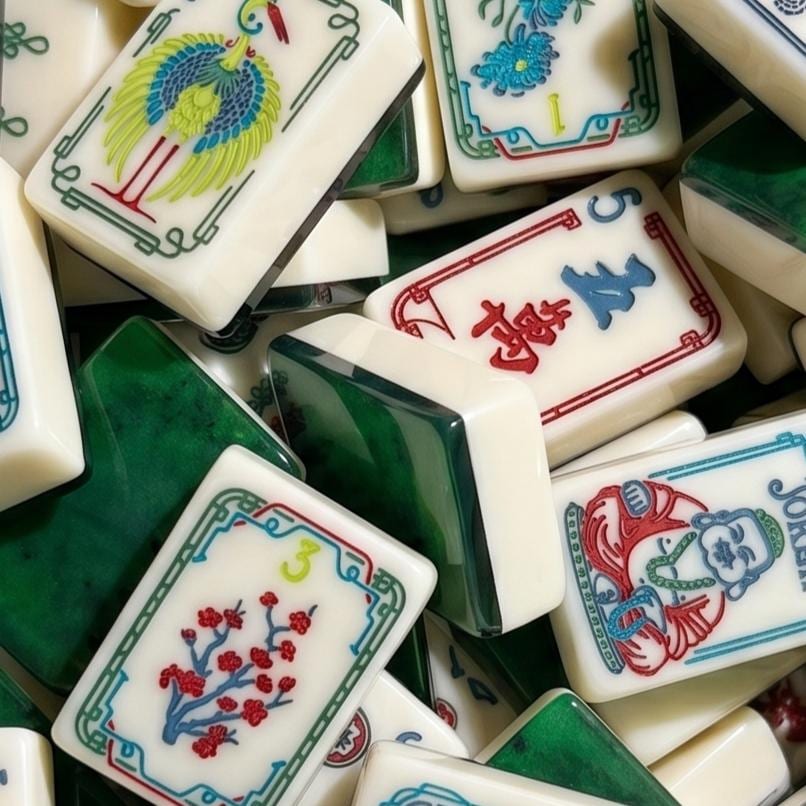 Floral Ivory — Jade Green Back